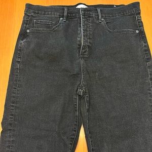 Women’s jeans, black.  31/12, high waist, straight crop